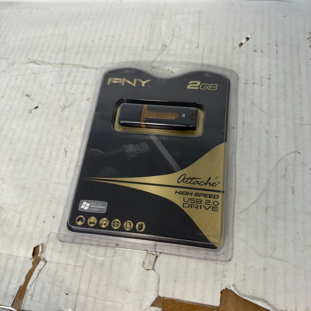 PNY Attaché High Speed USB 2.0 Drive 2GB Windows Vista New & Sealed